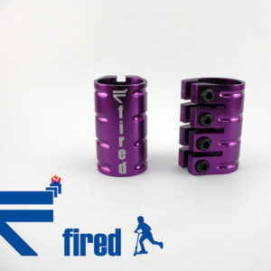Abrazadera patinete Clamp Fired 34,9mm lila