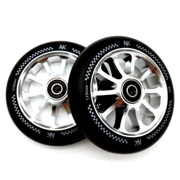 Ruedas Nokaic Scooter Racing Plata 110mm - Imagen 2