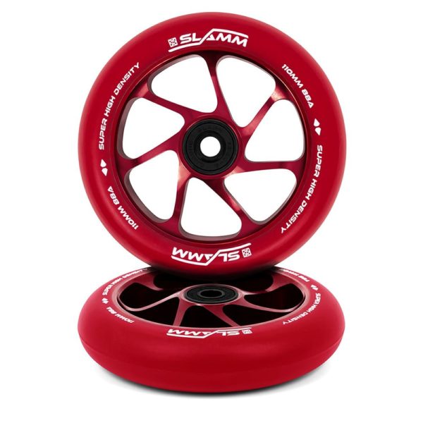 Slamm Scooters Team Colour PU 110mm Wheels Red