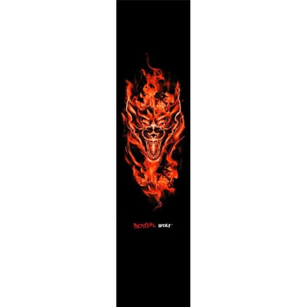 Lija Personalizada Bestial Wolf Lobo Con Fuego