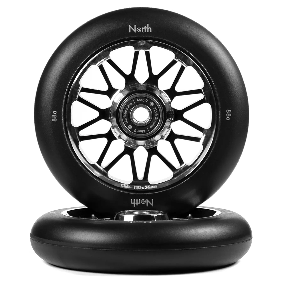 North Club G4 Ruedas Patinete 2 Piezas 110mm Metal