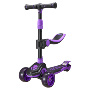 Patinete tres ruedas con luces y asiento Vital Tyke Purple